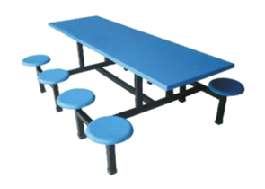 Eight people FRP stool dining table