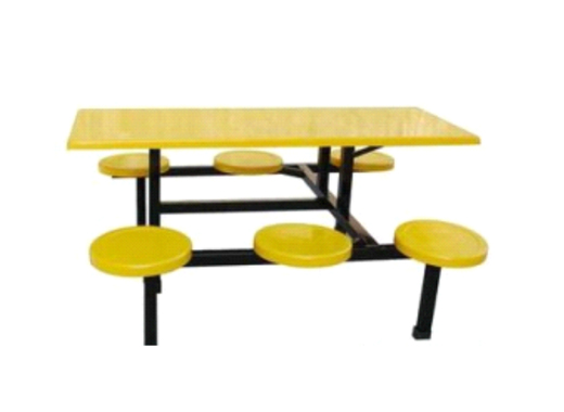 Six people FRP stool dining table
