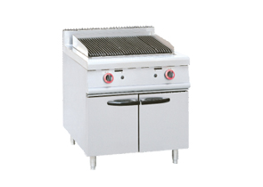 Rock fire barbecue pits with cabinet