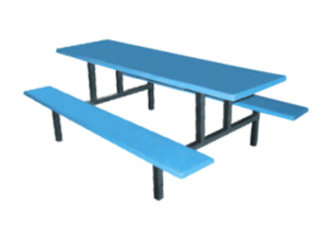 十人玻璃钢条凳餐桌